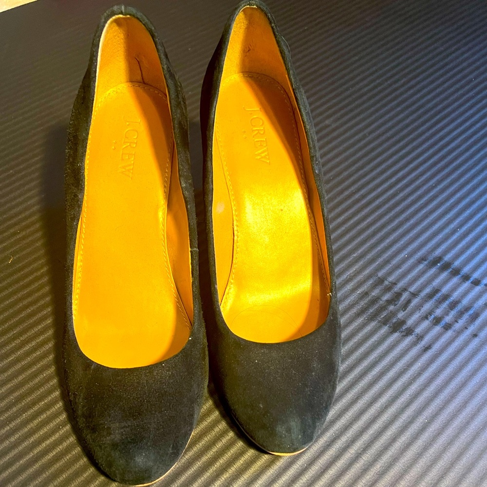 J Crew Wedge Suede Heel